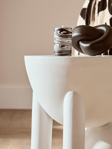 Mango Wood Side Table with Ball Detail