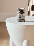 Walsa Whitewash Mango Wood Side Table with Ball Detail