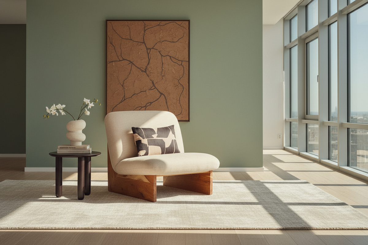 Cream Textured Linen Armless Chair