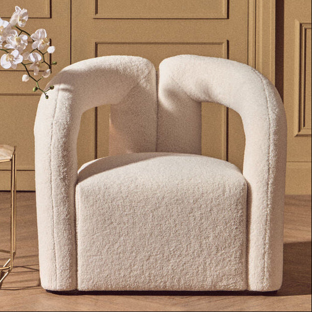 Davina Ivory Boucle Statement Chair