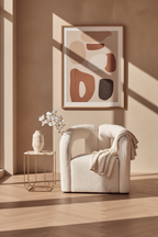 Davina Ivory Boucle Statement Chair