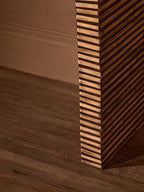 Bambusa Natural Bamboo Inlay Curved Console Table