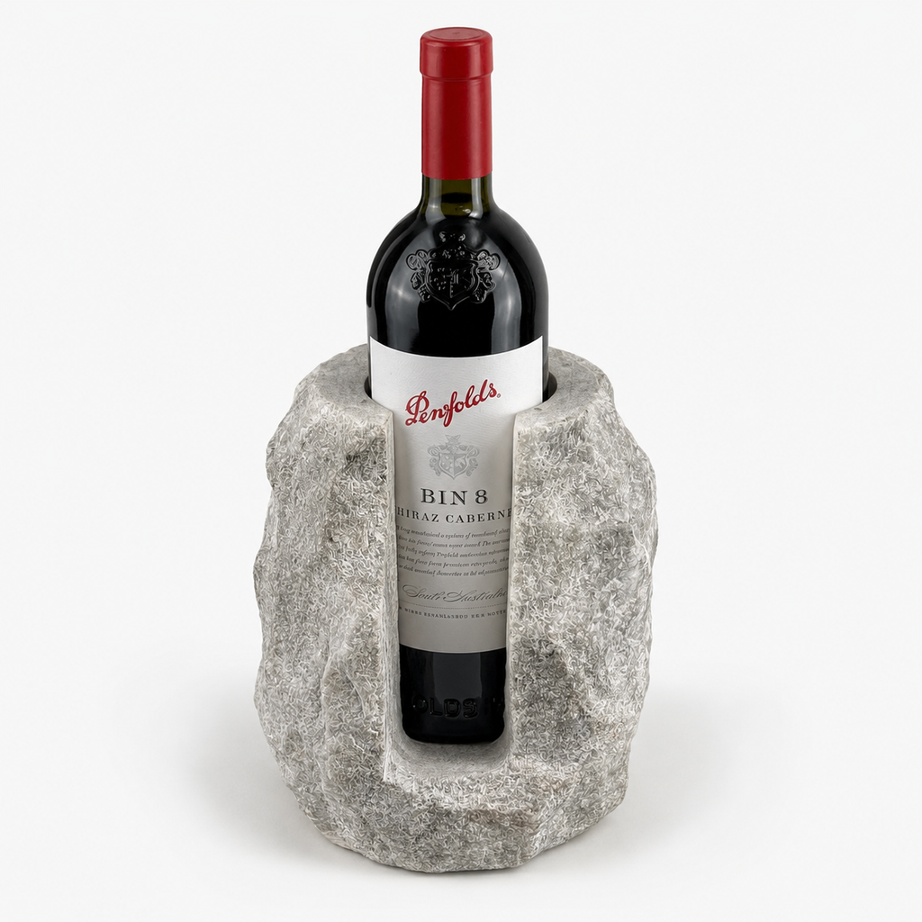 Solid Marble Wine Bottle Holder Handcrafted Stone Wine Cooler