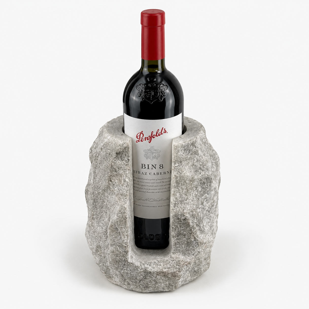 Solid Marble Wine Bottle Holder Handcrafted Stone Wine Cooler