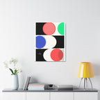 Mid-Century Geometric Canvas Art - Colorful Modern Wall Decor