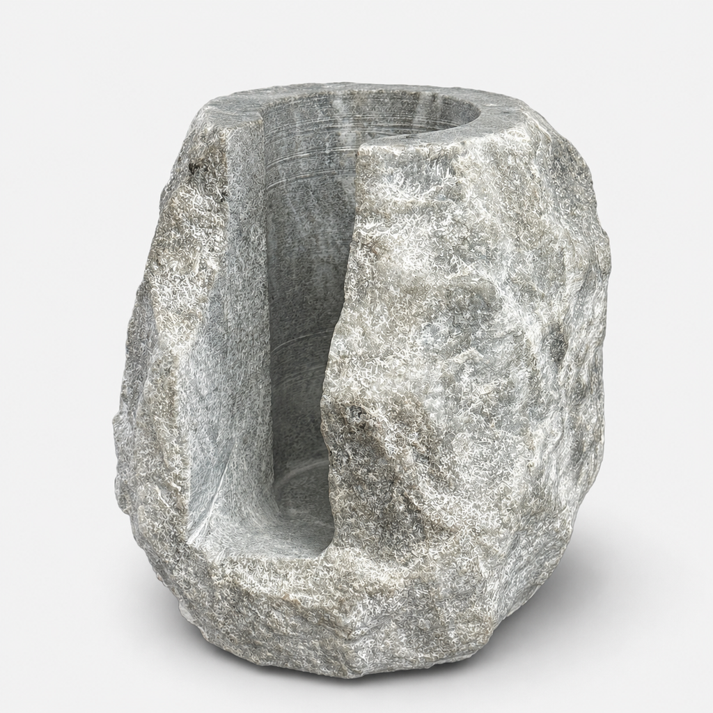 Solid Marble Wine Bottle Holder Handcrafted Stone Wine Cooler