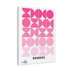 Bauhaus Geometric Canvas Print Pink Mid Century Wall Art