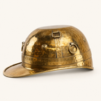 Solid Brass Polo Helmet Champagne Ice Bucket  Antique Brass Wine Cooler