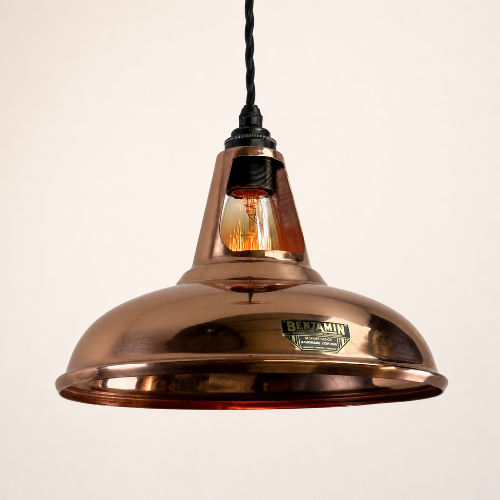 Cawston Solid Copper Coolicon Lampshade Pendant Light - 11 Inc