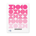 Bauhaus Geometric Canvas Print Pink Mid Century Wall Art