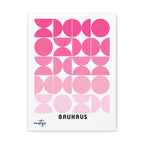 Bauhaus Geometric Canvas Print Pink Mid Century Wall Art