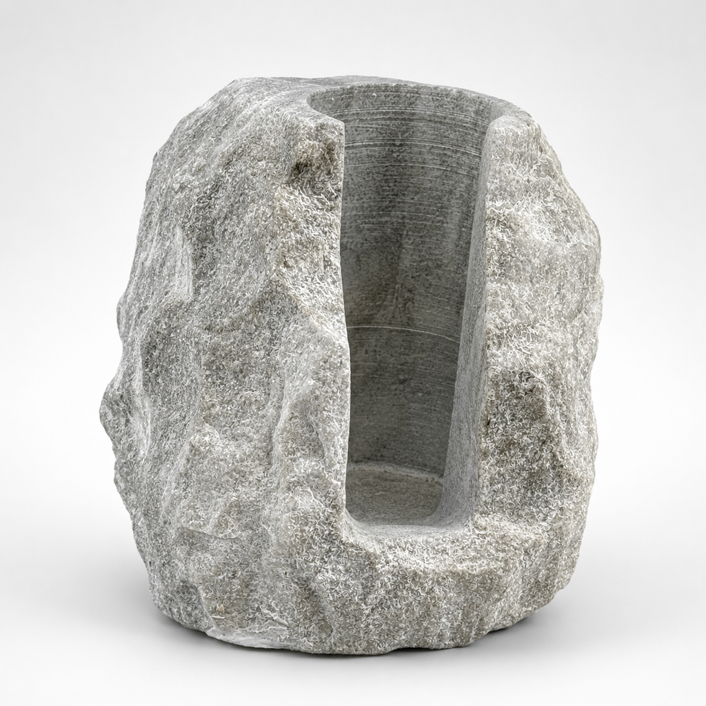 Solid Marble Wine Bottle Holder Handcrafted Stone Wine Cooler