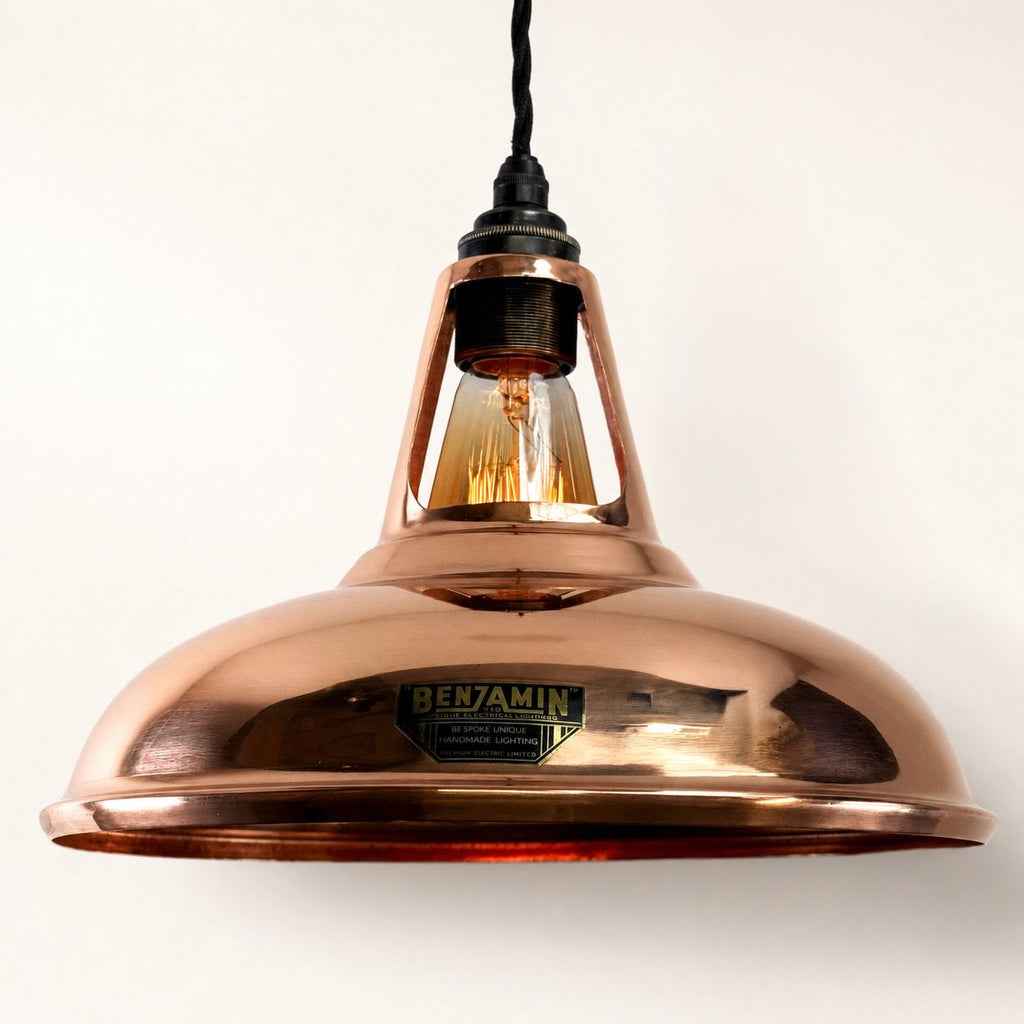 Cawston Solid Copper Coolicon Lampshade Pendant Light - 11 Inc