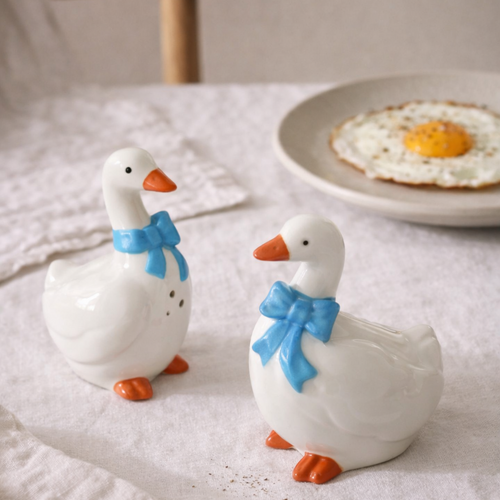 2 Goose Seasoning Bottle  Handcrafted Ceramic Spice Bottle