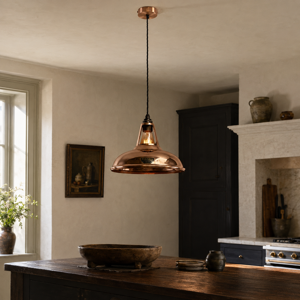 Cawston Solid Copper Coolicon Lampshade Pendant Light - 11 Inc