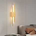 Emporium LED Wall Lamp Black Gold Light Hard Wired Modern