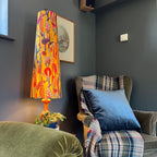 Botanical Mustard Velvet Lampshade 