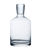 Crystal Decanter with Stars Design  Lead-Free Hand-Blown Glass