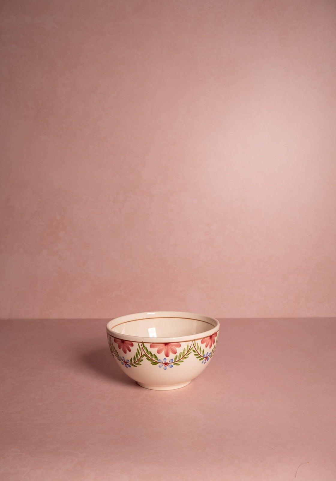 Camilla Green Garland Cereal Bowl Hand-Painted Portuguese Ceramic