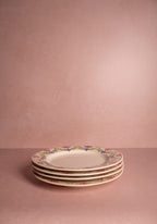 Camilla Green Garland Dinner Plates Hand-Painted Portuguese Set of 4