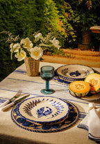 Pandora Cobalt Blue Dinner Plates Hand-Painted Portuguese Set of 4
