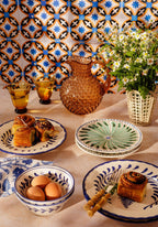 Pandora Cobalt Blue Dinner Plates Hand-Painted Portuguese Set of 4