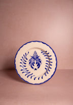 Pandora Cobalt Blue Dinner Plates | Hand-Painted Portuguese Ceramic Set of 4