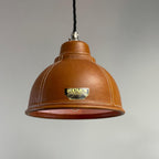 Trimingham Hand-Stitched Genuine Leather Pendant Light - 8.5 Inc
