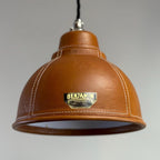 Trimingham Hand-Stitched Genuine Leather Pendant Light - 8.5 Inc