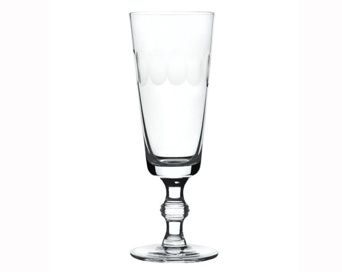 Crystal Champagne Flutes with Lens Design
