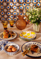 Buds in May Hand-Painted Lunch Plates Inspired by Matisse (Set of 4)