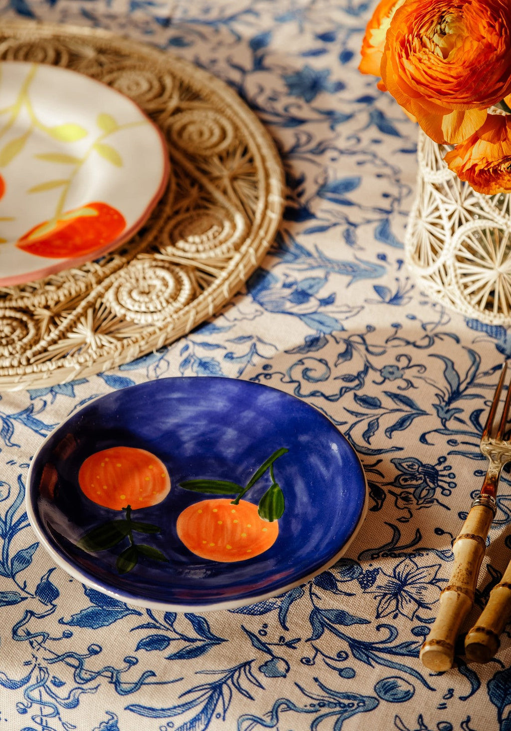 Peaches and Keen Plates After Matisse Set of 4