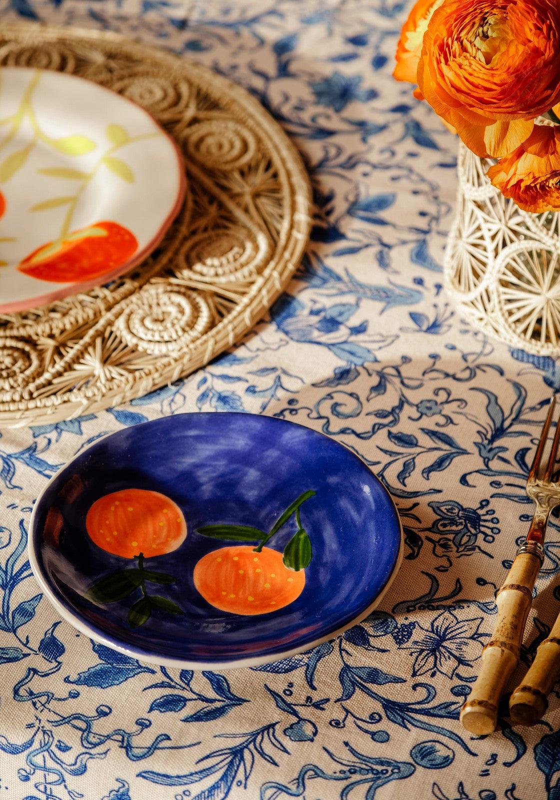 Peaches and Keen Plates After Matisse Set of 4