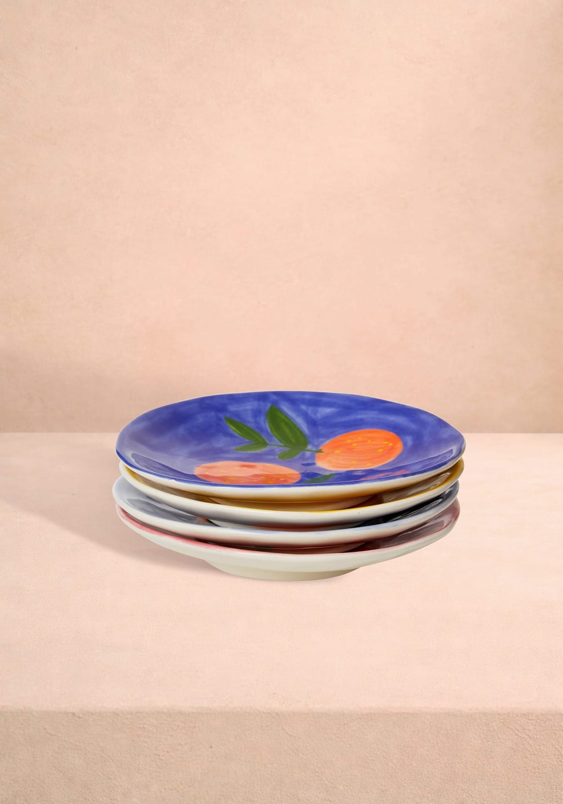 Peaches and Keen Plates After Matisse Set of 4