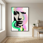 Halftone Pop Art Portrait Canvas Bold Graphic Wall Art