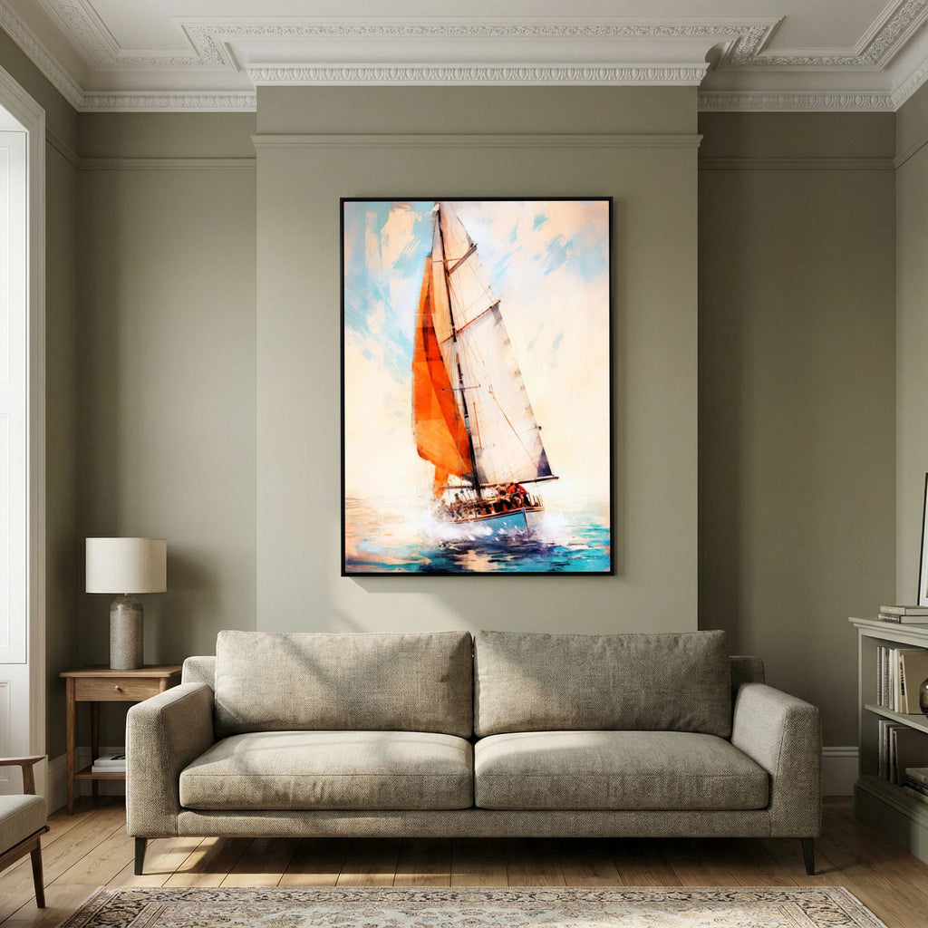 Yacht Racing Sport Art 12 Stretched Canvas Wall Art – By Justyna Jaszke