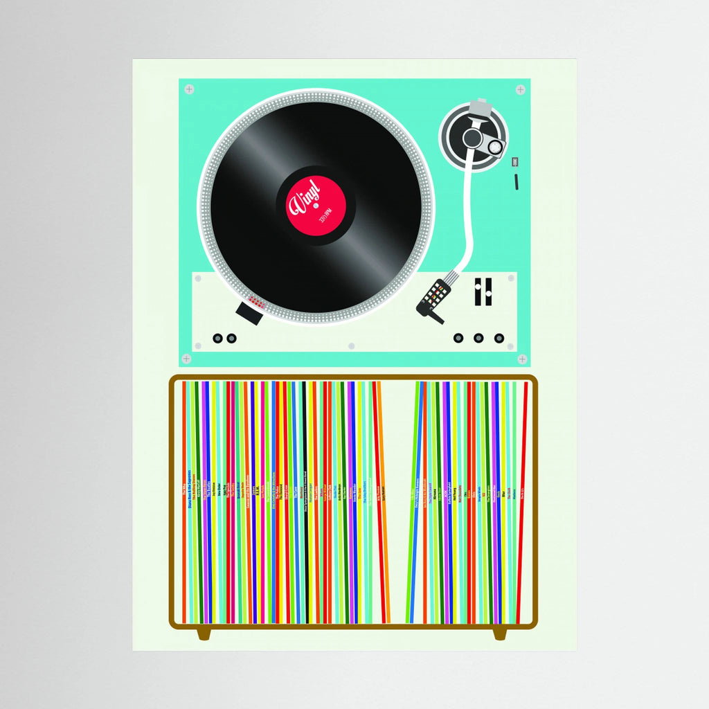 Vinyl Stack by Wall Chart Art Studio