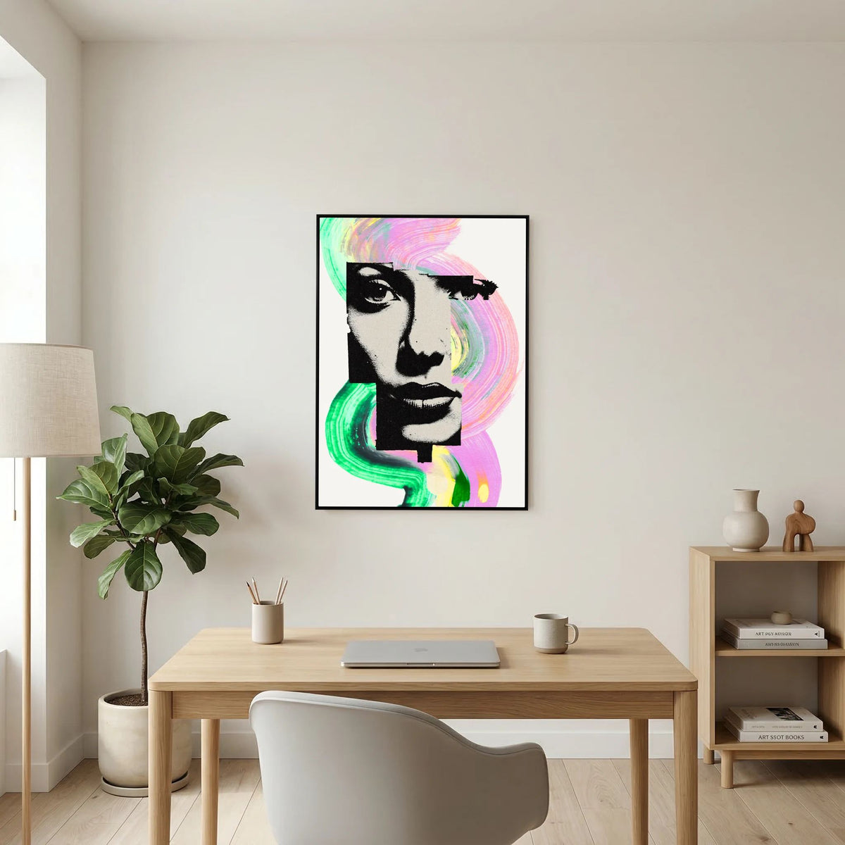 Halftone Pop Art Portrait Canvas Bold Graphic Wall Art