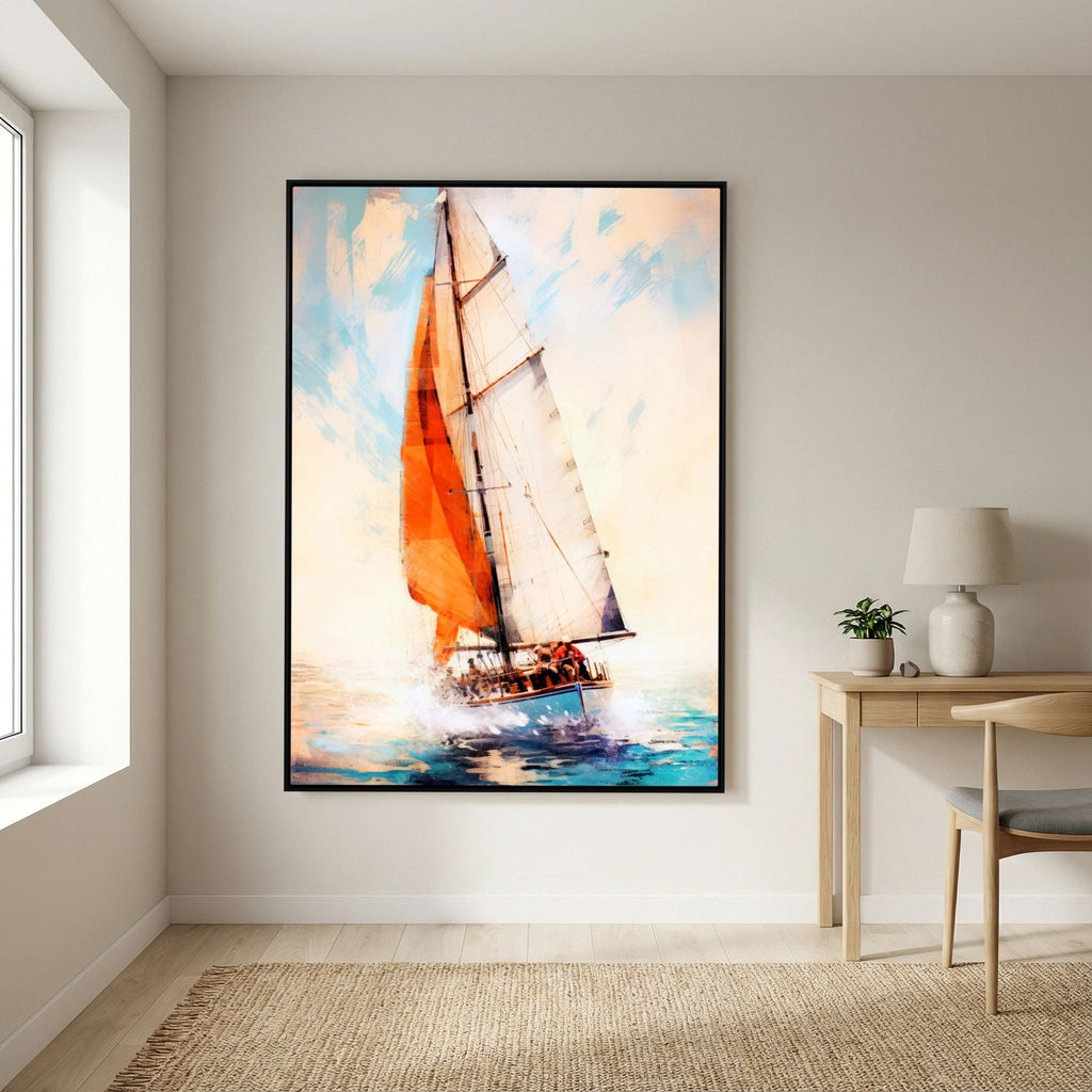 Yacht Racing Sport Art 12 Stretched Canvas Wall Art – By Justyna Jaszke