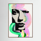 Halftone Pop Art Portrait Canvas Bold Graphic Wall Art