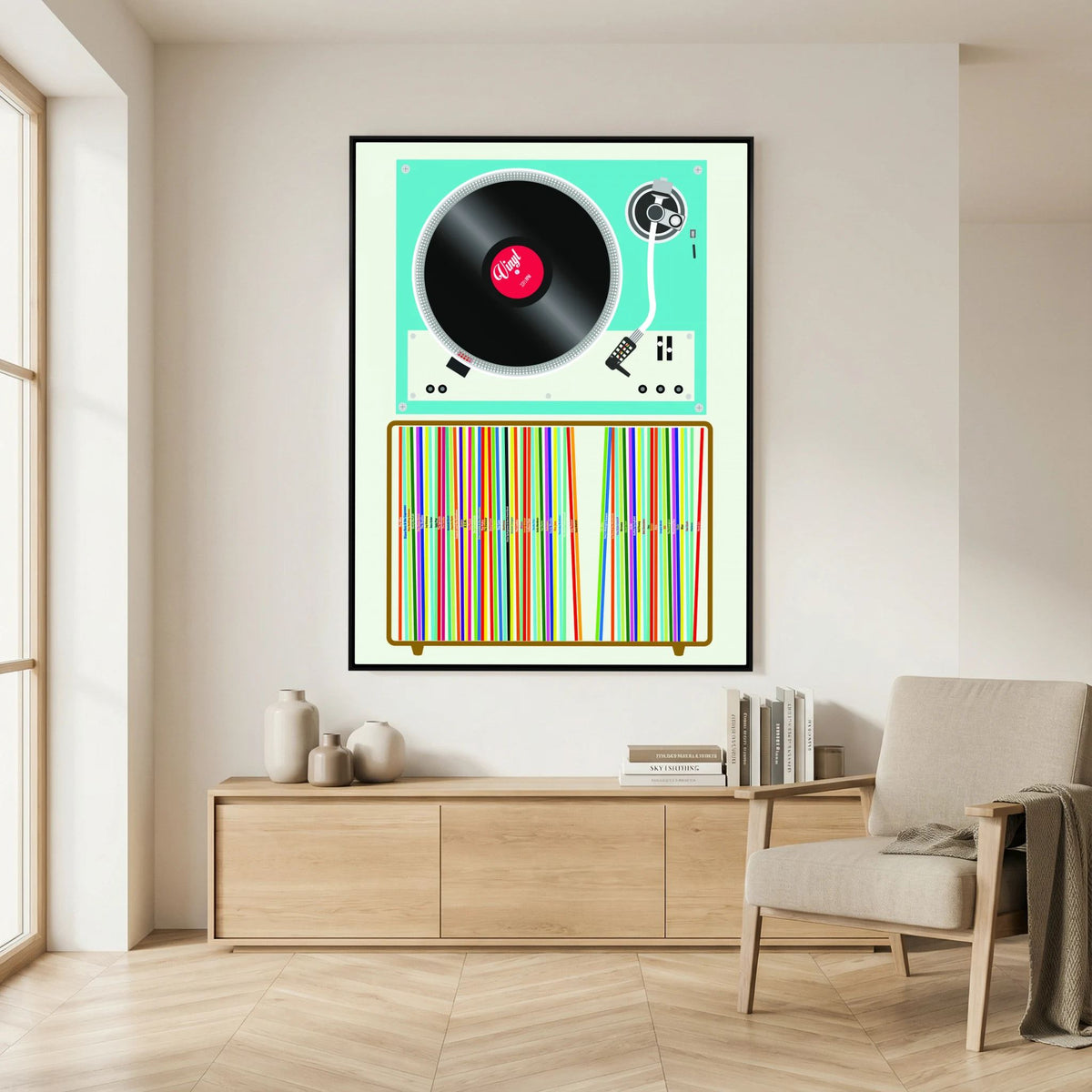 Vinyl Stack by Wall Chart Art Studio