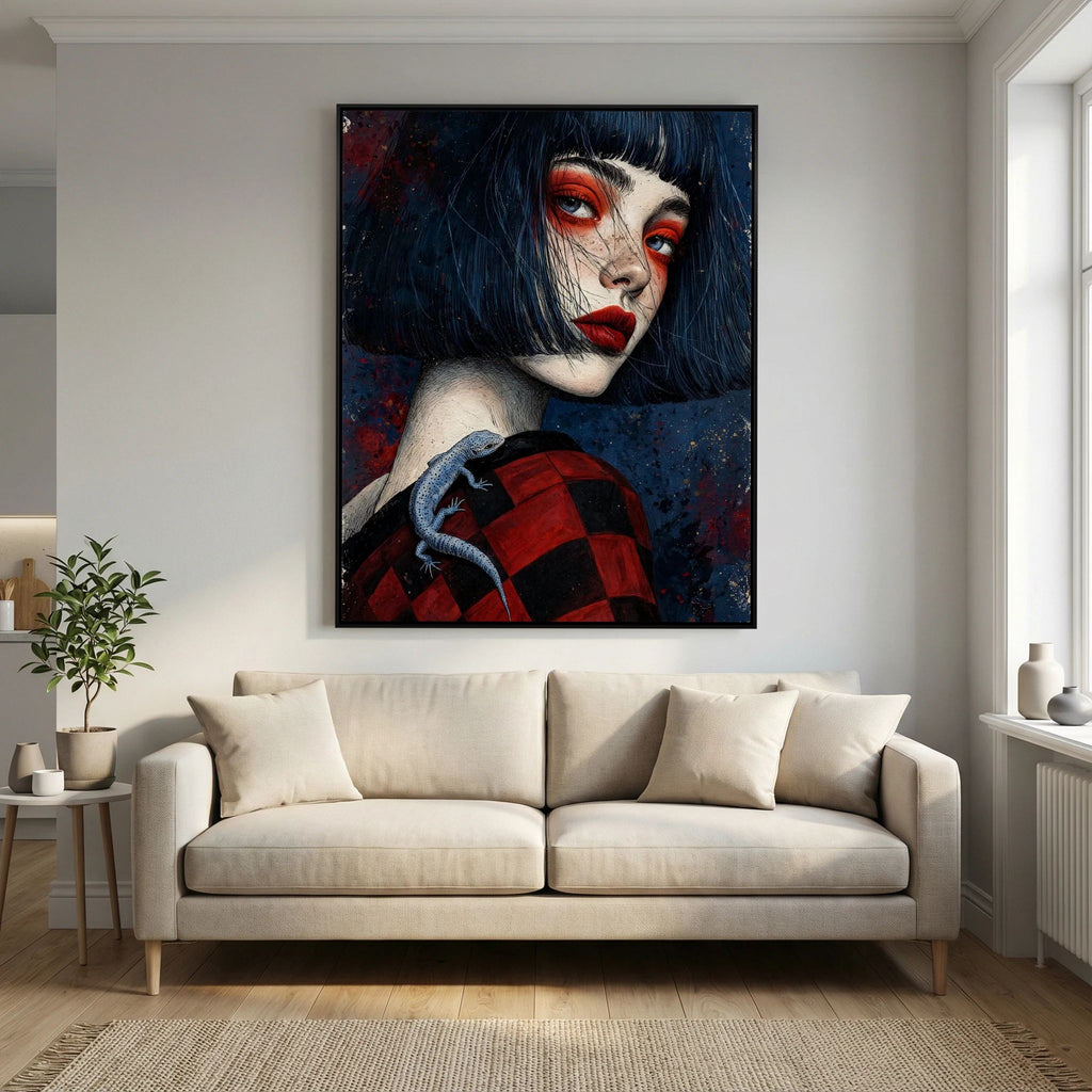 Young Geisha Stretched Canvas Wall Art