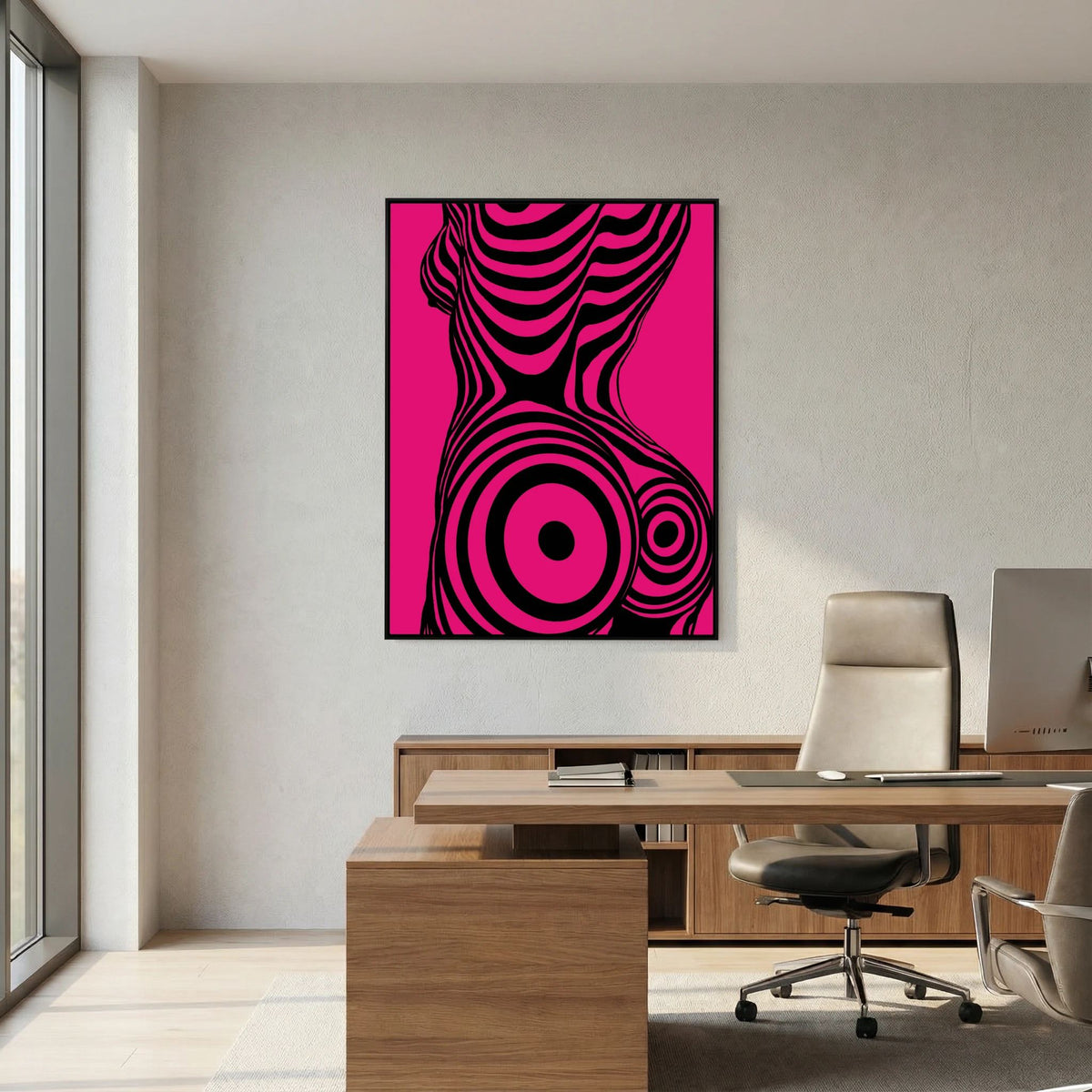 Modern Pop Art Silhouette Canvas Print