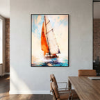 Yacht Racing Sport Art 12 Stretched Canvas Wall Art – By Justyna Jaszke
