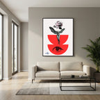 Surrealist Winged Collage Canvas Art  Avant-Garde Wall Decor