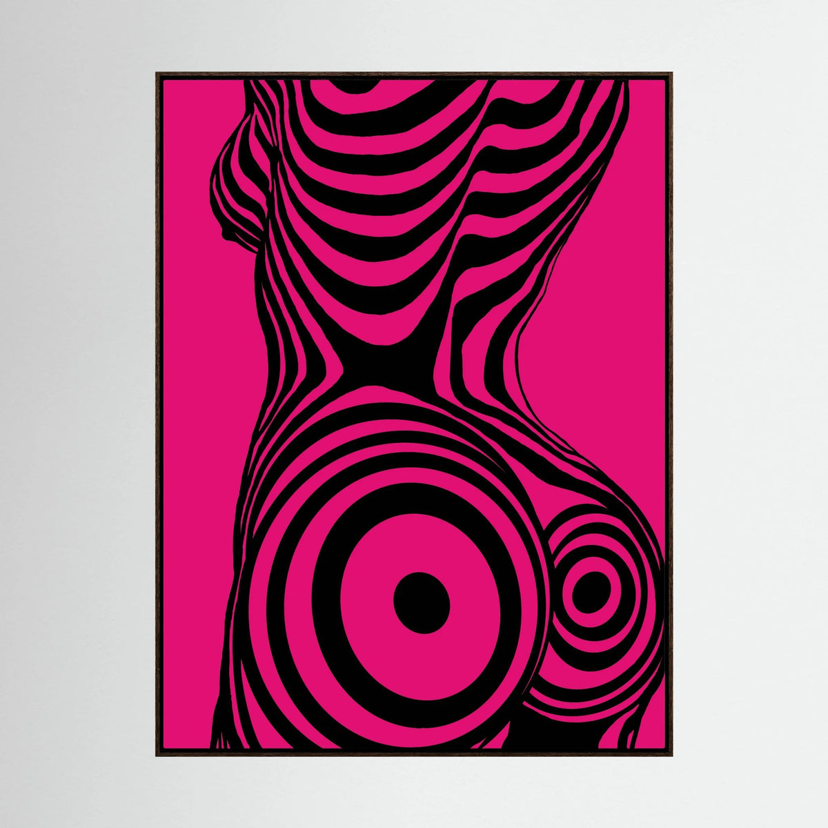 Modern Pop Art Silhouette Canvas Print