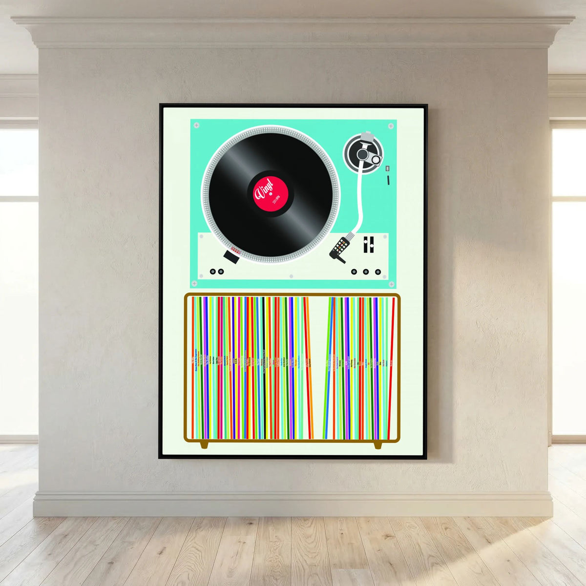 Vinyl Stack by Wall Chart Art Studio