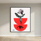 Surrealist Winged Collage Canvas Art  Avant-Garde Wall Decor
