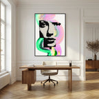 Halftone Pop Art Portrait Canvas Bold Graphic Wall Art