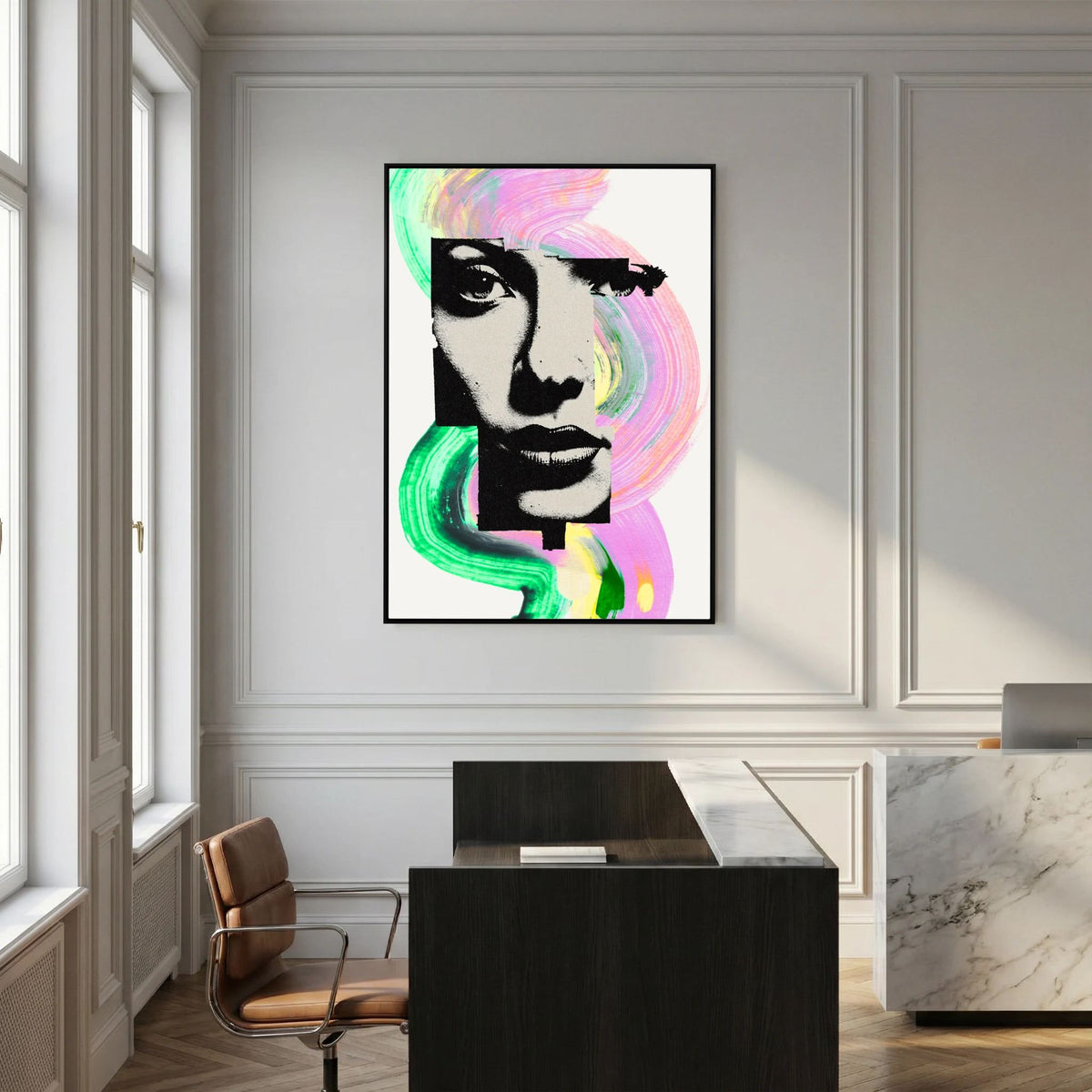 Halftone Pop Art Portrait Canvas Bold Graphic Wall Art